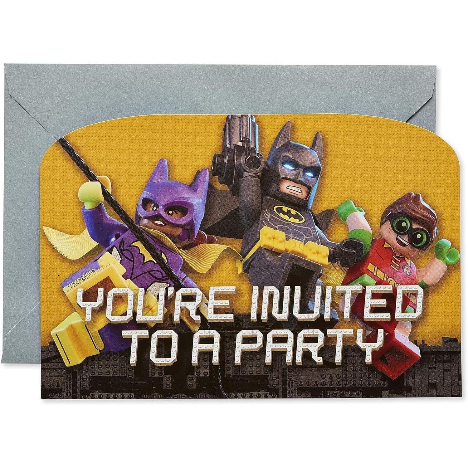 Lego Batman Movie Characters Invitations (Pack of 8) (Multicoloured) (One Size)
