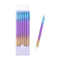 Pioneer Europe Ombre Birthday Candles (Pack of 12) (Blue/Purple/Gold) (One Size)