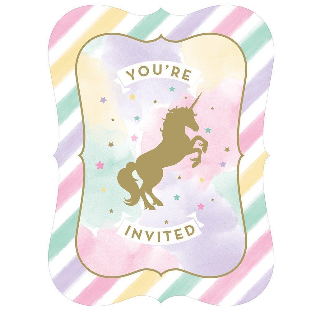 Creative Party Unicorn Invitations (Pack of 8) (Multicoloured) (One Size)
