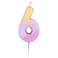 Pioneer Europe Ombre 6th Birthday Candle (Rose Gold) (One Size)