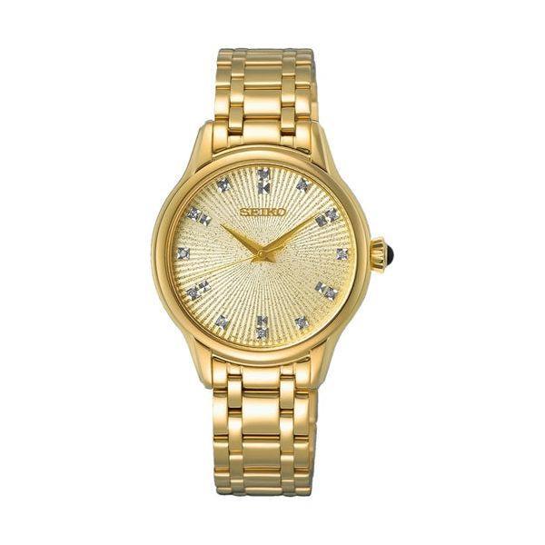 Seiko Women's SRZ552P1 Quartz Watch - Elegant Rose Gold-Toned Timepiece for Ladies