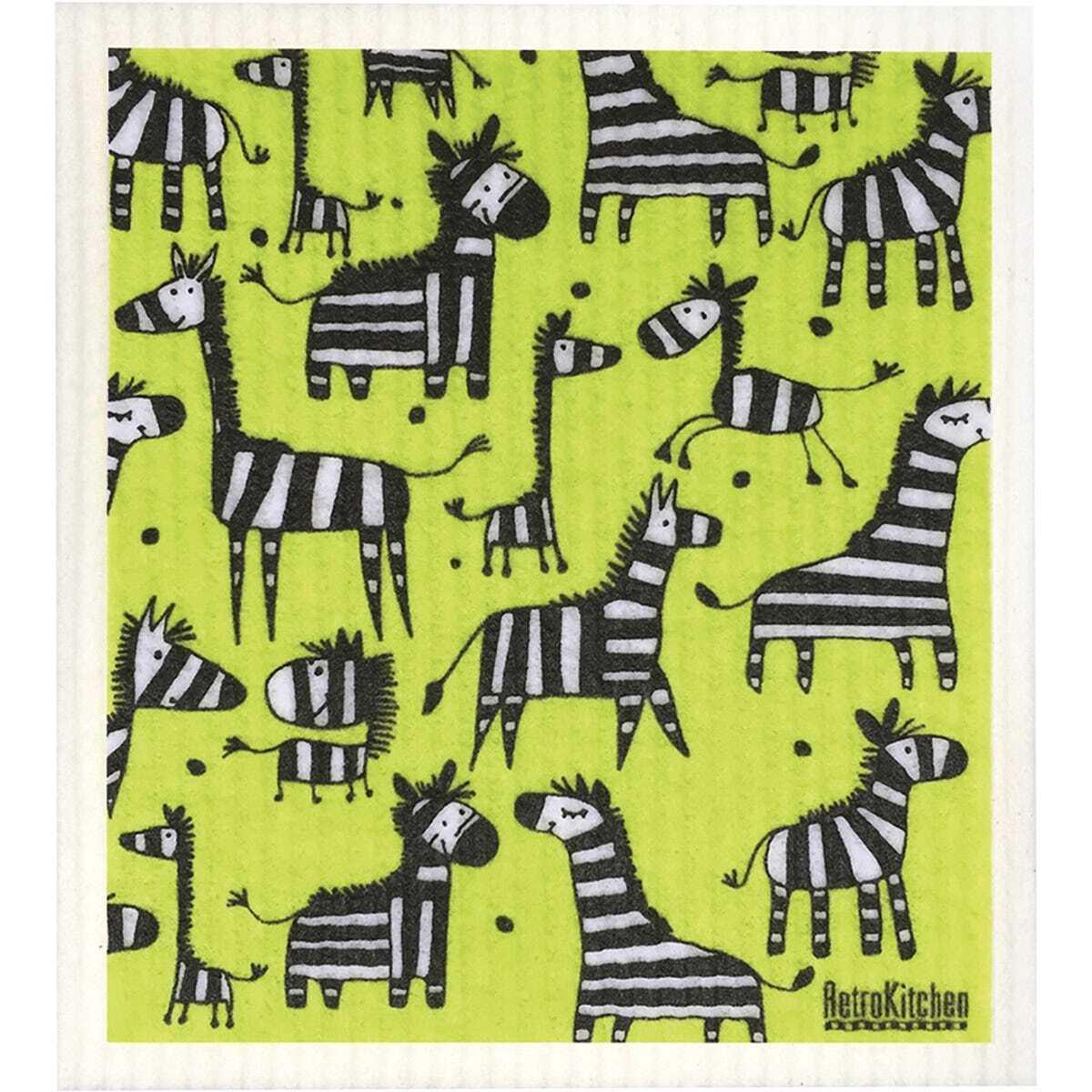 Biodegradable Dishcloth - Zebras