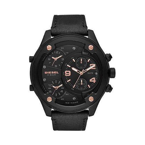 Introducing the Diesel BOLTDOWN Gent's SS IP Black Leather Strap Chronograph Wristwatch Mod. BOLTDOWN 5 ATM 56mm