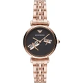 Elevate your style with the Emporio Armani Ladies' SS IP Rose Gold Quartz Wristwatch Mod. GIANNI 32mm.