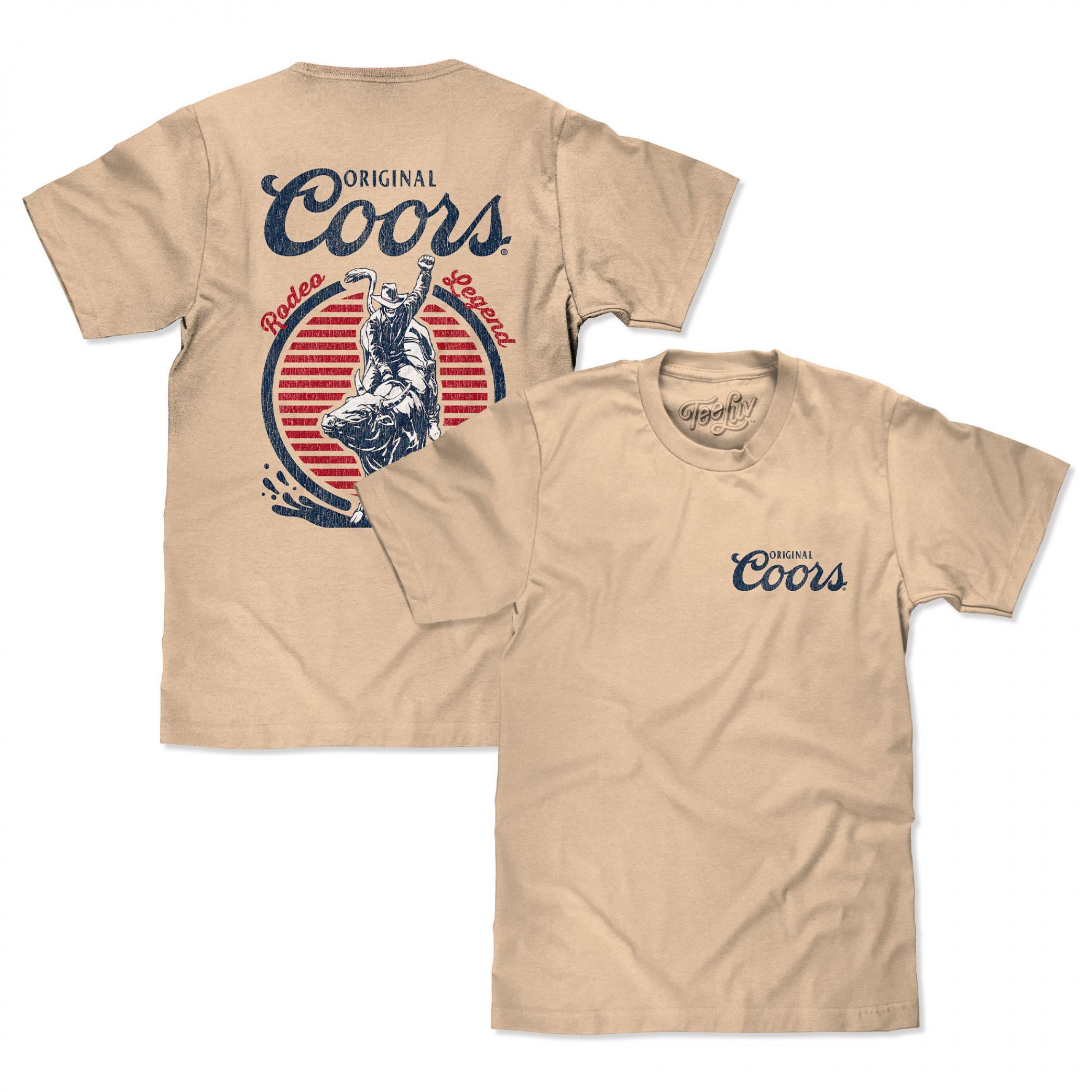 Coors Rodeo Legend Front and Back Print T-Shirt Small