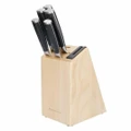 KitchenAid Gourmet 5pc Birch Wood Knife Block Set With Built-In Sharpener