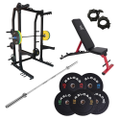 Commercial Half Rack & Bumper Plate Home Gym [Package 6]