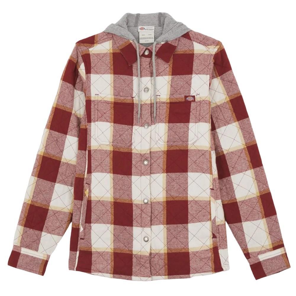 Dickies Womens/Ladies Flannel Shirt Jacket (Fired Brick) (XL)