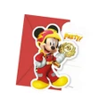 Disney Racing Driver Mickey Mouse Invitations (Pack of 6) (Red/Yellow) (One Size)