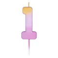 Pioneer Europe Ombre 1st Birthday Candle (Rose Gold/Purple) (One Size)