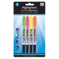 Anker Marker & Highlighter (Pack of 4) (Multicoloured) (One Size)