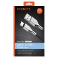 Cygnett 2m 60W Armoured USB-C Cable - Black - Nintendo Switch,PlayStation 5,Xbox Series X