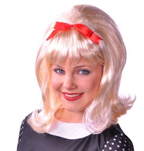 Deluxe 1950s Retro Flick Light Blonde Costume Women Wig