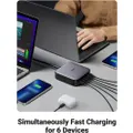 6 Port Desktop FAST Charging Station 200W GaN USB C iPad iPhone MacBook Samsung