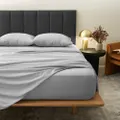 Morrissey Fitted Sheet Set 1200TC Luxe Soft Cotton/Polyester Mid Grey