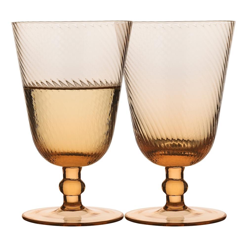 4pc Ecology Aveline Wine Glass Drinking Tulip Goblets Set Marigold 280ml
