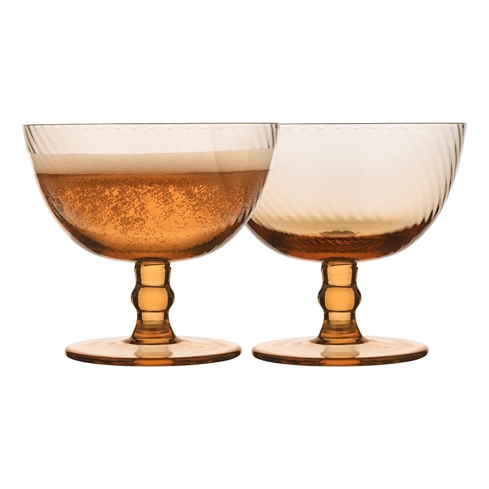 4pc Ecology Aveline Cocktail Drinking Barware Glasses Set Marigold 225ml