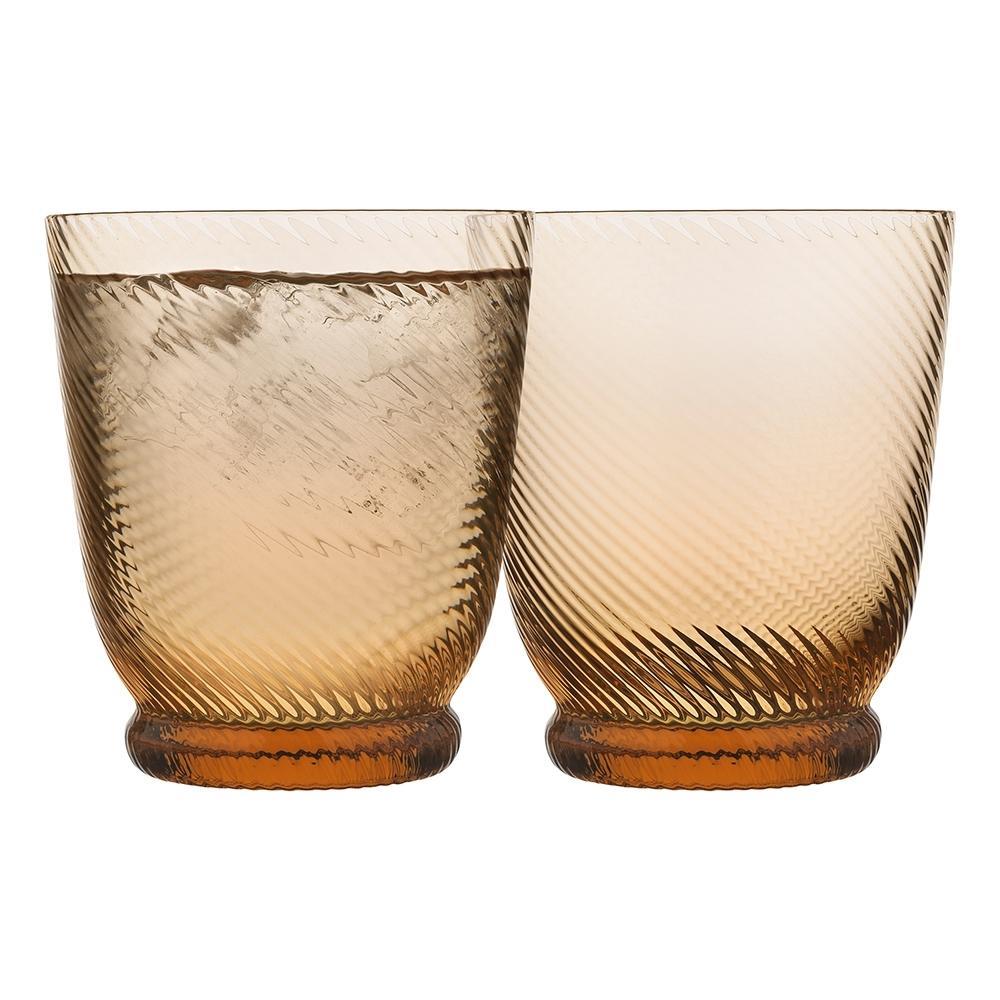4pc Ecology Aveline Glass Drinking Barware Tumblers/Cups Set Marigold 280ml