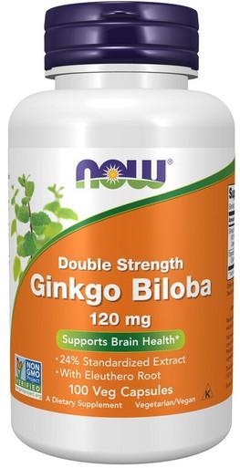 Ginkgo Biloba, Double Strength 120mg - 100 Capsules