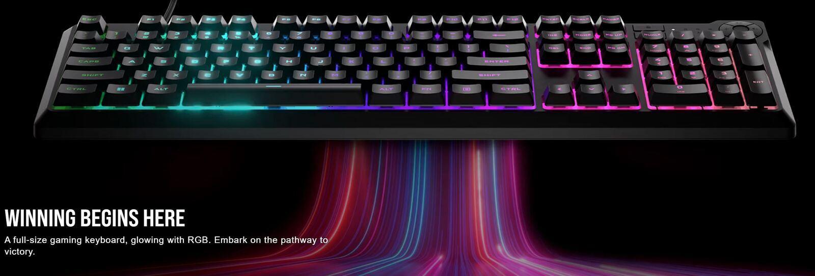 CORSAIR K55 CORE RGB Gaming Keyboard Dynamic Five Zone RGB Six Macro Keys Spill Resistant. 6 onbaord Effects ICUE 2024