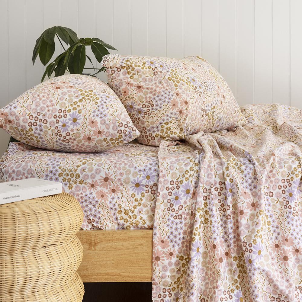 Bambury Millie Flannelette Sheet Set Home Bedding Cotton