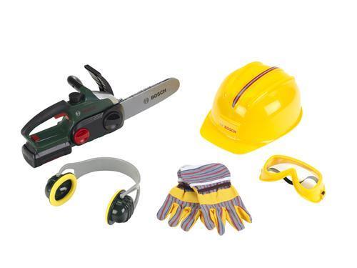 Bosch Toy Chainsaw, Helmet & Accessories