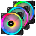 Corsair LL Series, LL120 RGB, 120mm Dual Light Loop RGB LED PWM Fan, 3 Fan Pack with Lighting Node PRO [CO-9050072-WW]