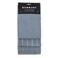 Bambury Microfibre 3 Piece Blue Kitchen Tea Towels
