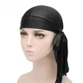 Velvet Durag Silky Hat Cap Men Women Premium Designer Doo Rag Wave Silk Headwear