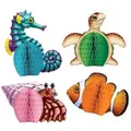 Mini Sea Creatures Honeycomb Centrepieces 4 Pack