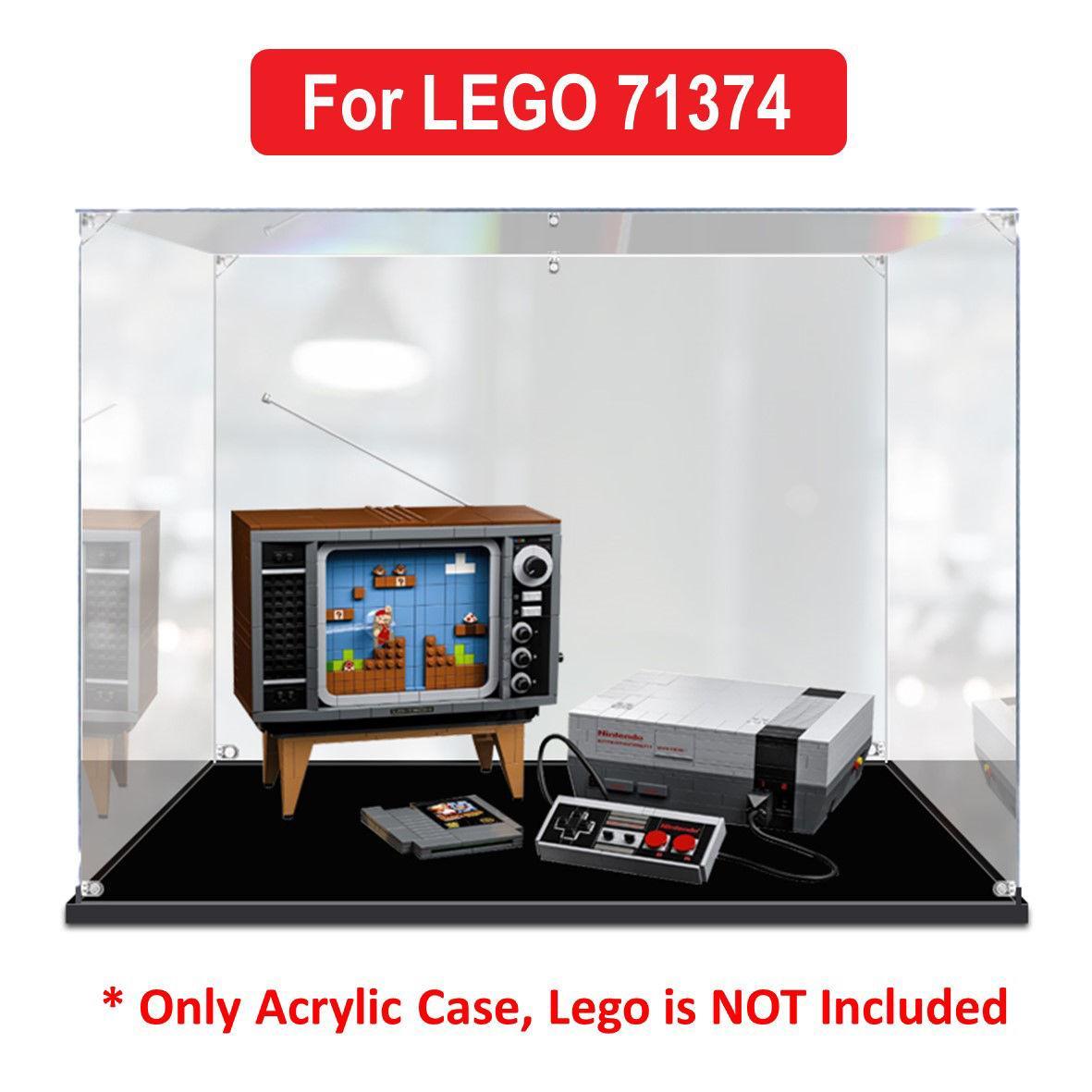 Acrylic Display Case for LEGO 71374 Nintendo Entertainment System Figure Storage Box Dust Proof Glue Free