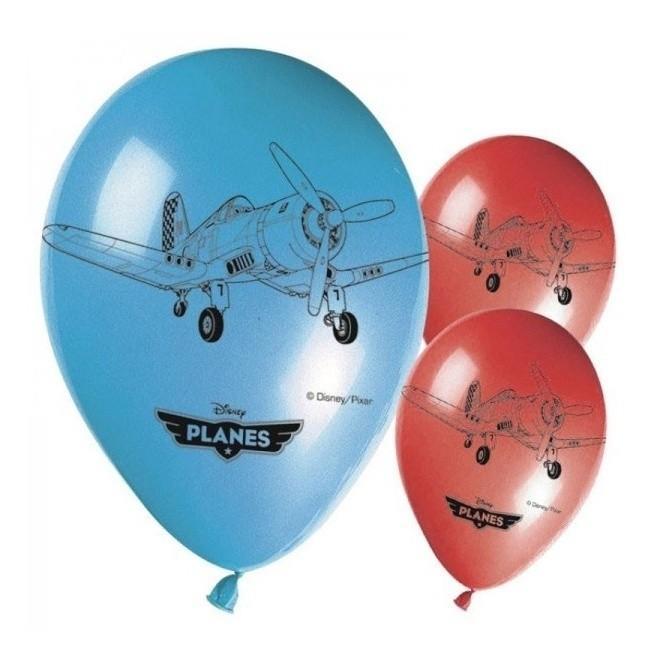 Disney Planes Latex Balloon (Pack of 8) (Blue/Orange) (One Size)
