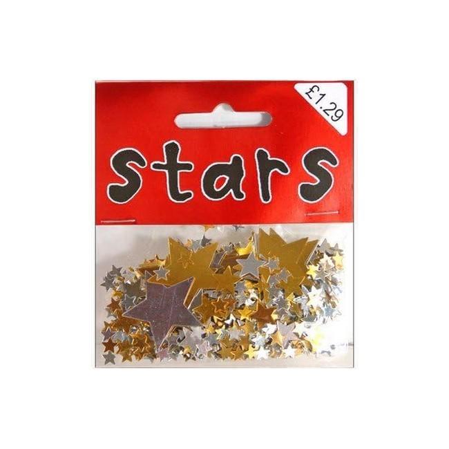 Xpressions4U Metallic Stars Party Confetti (Gold/Silver) (One Size)