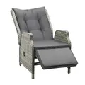 Livsip Outdoor Recliner Chairs Sun Lounge Grey
