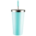 Avanti Insulated Stainless Steel 500ml Smoothie Tumbler w/ Straw Duck Egg Blue
