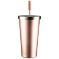 Avanti Insulated Stainless Steel 500ml Smoothie Drink Tumbler w/ Straw Rose Gold