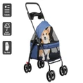 Advwin Pet Stroller Dog Carrier Foldable Large Travel Pushchair 4-Wheel