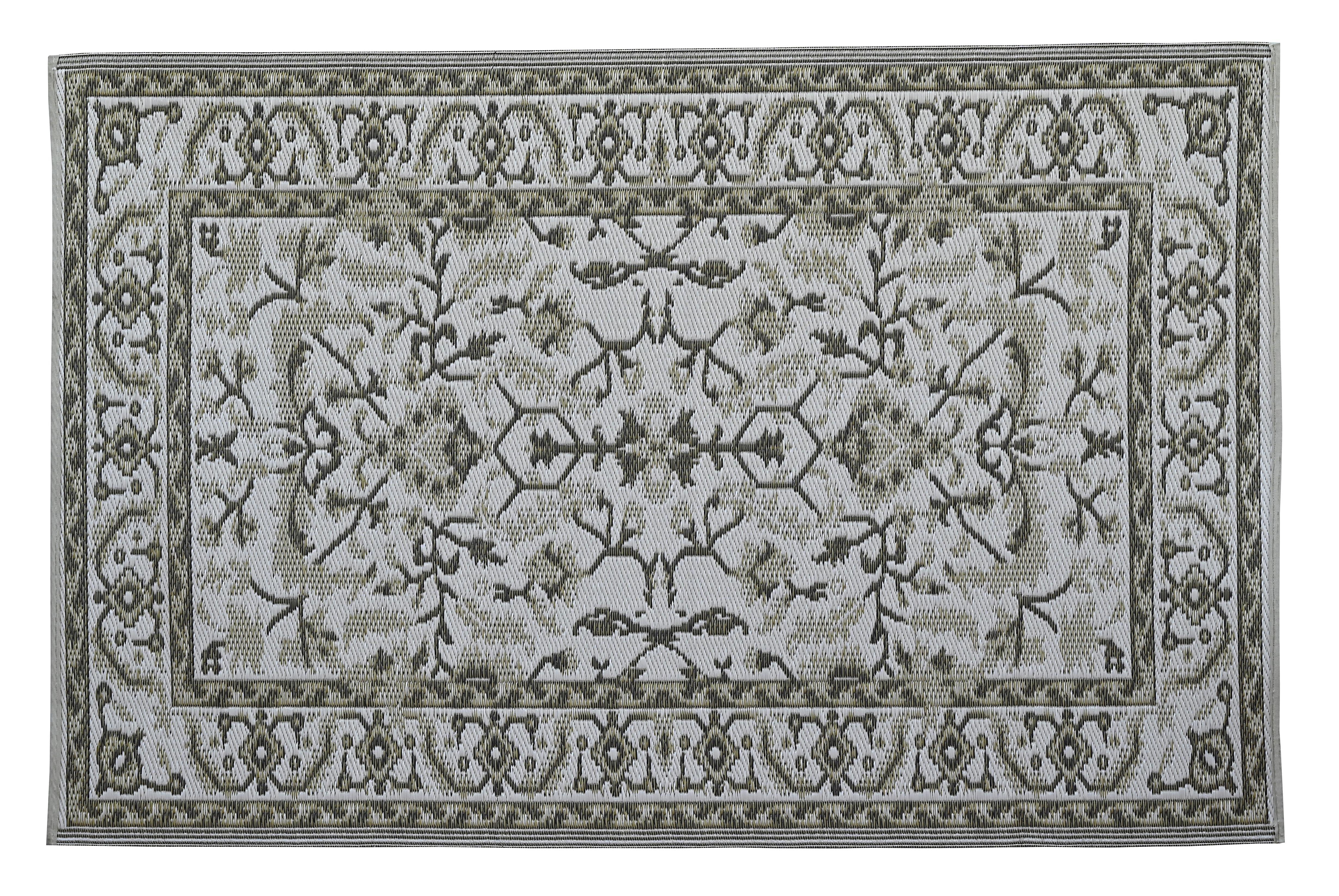 150x238cm Nain Beige Recycled Plastic Outdoor Rug