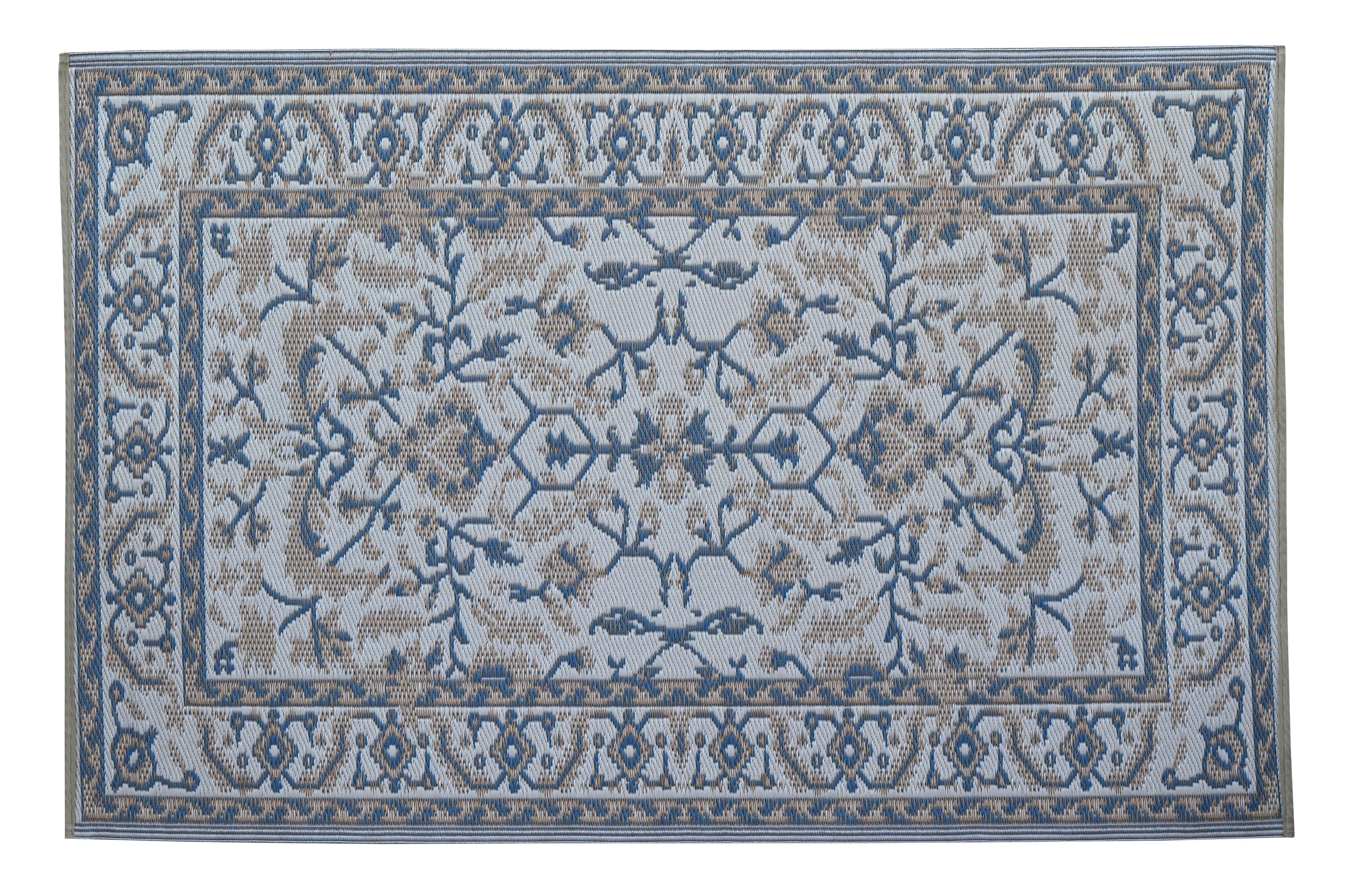 120x179cm Nain Blue Recycled Plastic Outdoor Rug