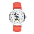 35mm Disney Bold Minnie Mouse Womens Watch With Red Leather Band & White Dial