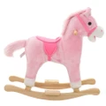 Rocking Animal Horse Plush 65x32x58 cm Pink vidaXL