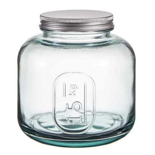 Ladelle Eco Recycled Rustico Glass 1500ml Storage Jar Bottle Container w/Lid CLR