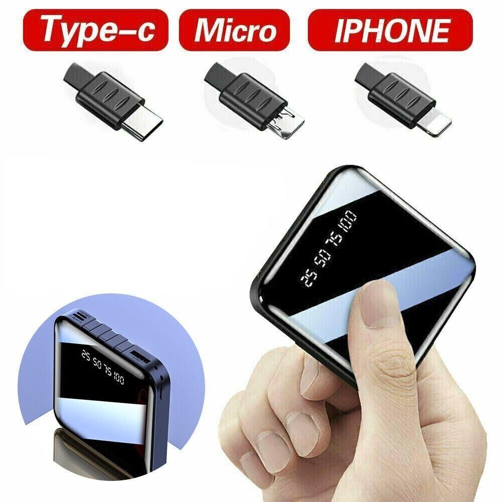 Portable Power Bank 10000mAh Mini USB Pack LED Battery Charger For Mobile Phone
