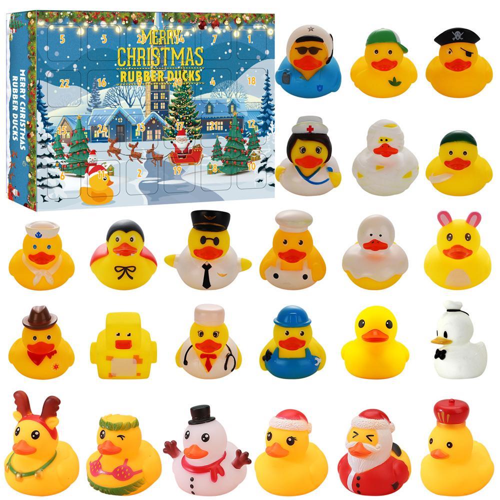 Vicanber Children Kid Youth 2023 Christmas Advent Calendar Rubber Ducks Blind Box Toys Gifts