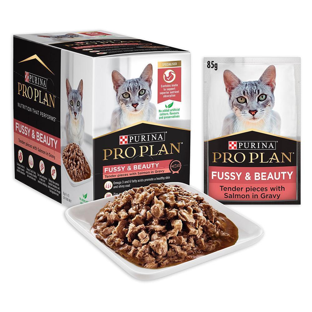 Pro Plan Adult Cat Fussy And Beauty Pouch 85G 12Pk(Om12)