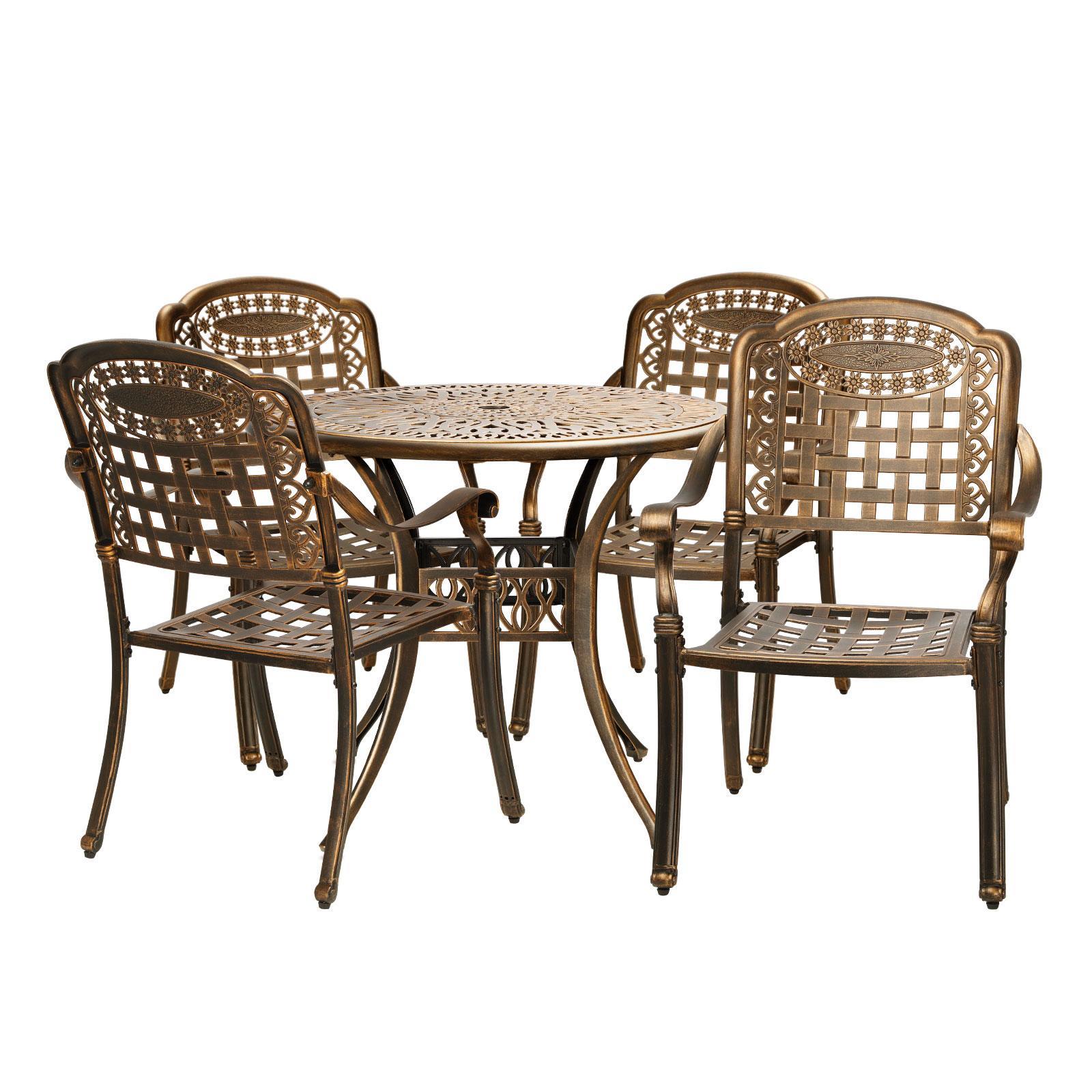 Livsip Outdoor Setting Dining Chairs Bistro Set 5 Piece