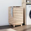 Laundry Basket 44x44x76 cm Solid Wood Pine vidaXL