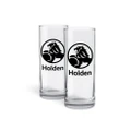 Holden Set of 2 Highball Glasses Black Logo Print