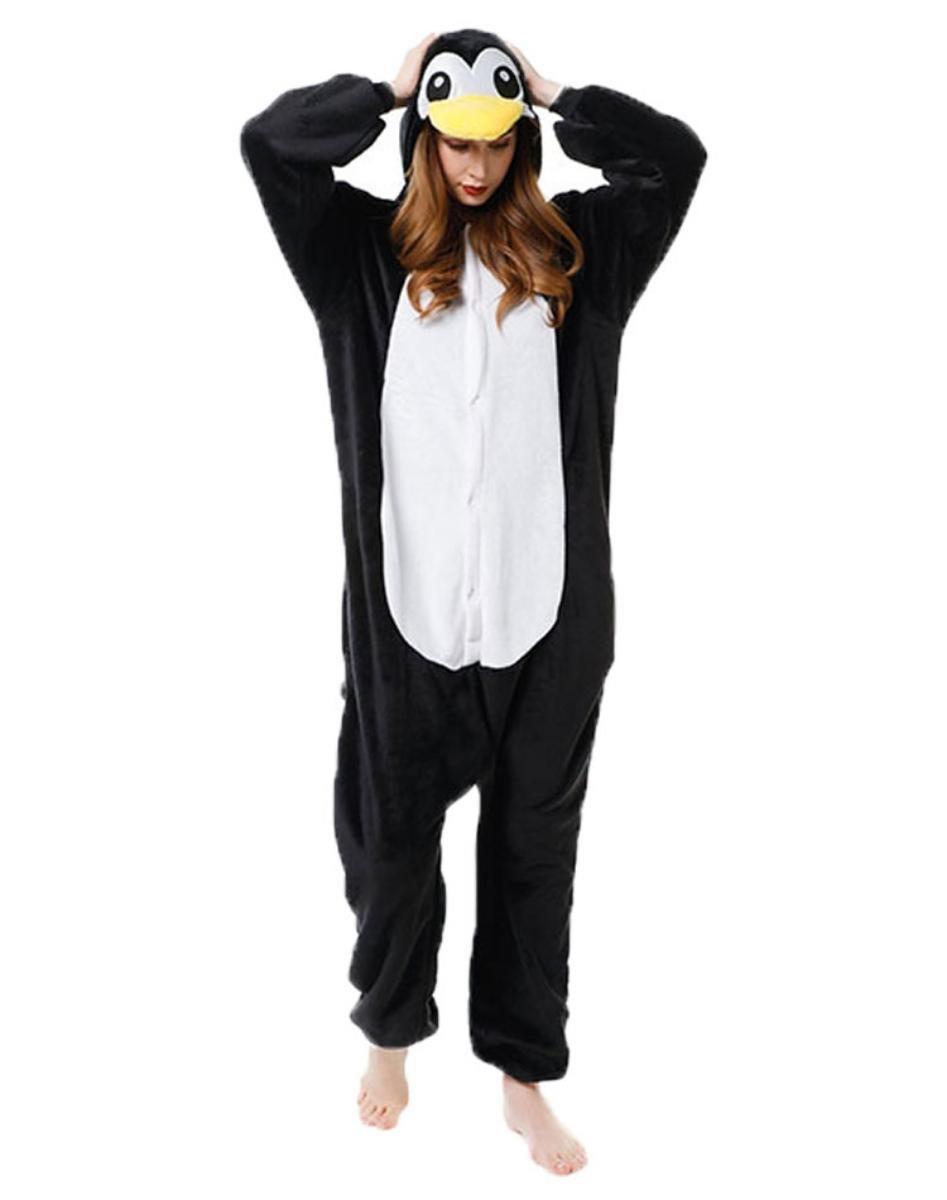Adult Unisex Penguin Onesie Kigirumi Animal Pajamas Halloween Costume Jumpsuit