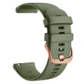 Garmin Instinct compatible Silicone Watch Straps with Rose Gold Buckles